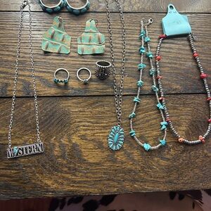 Turquoise and Silver Jewelry Set